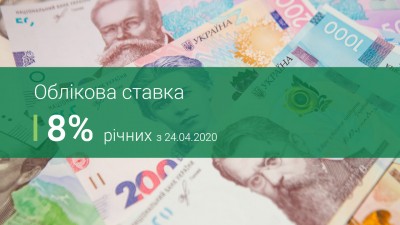 НАЦБАНК ЗНИЗИВ РОЗМІР ОБЛІКОВОЇ СТАВКИ ДО 8%